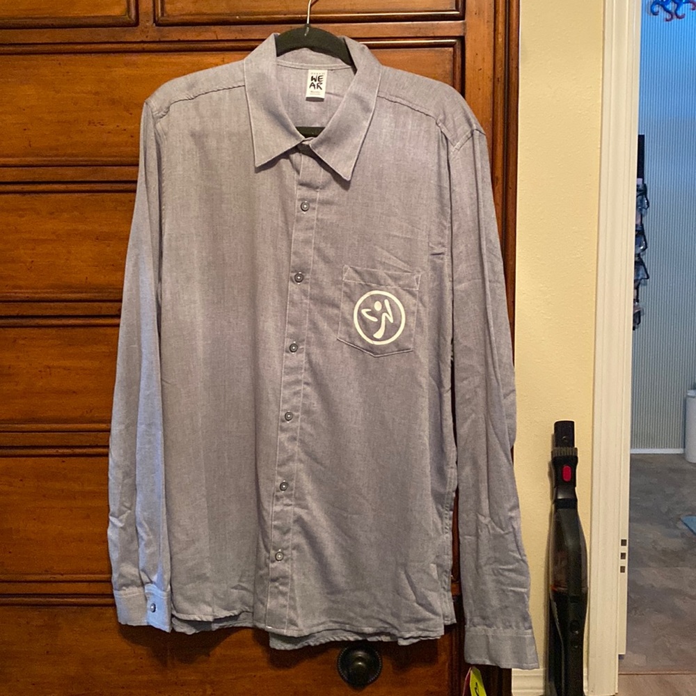 One Zumba Love Button Down size XLovely